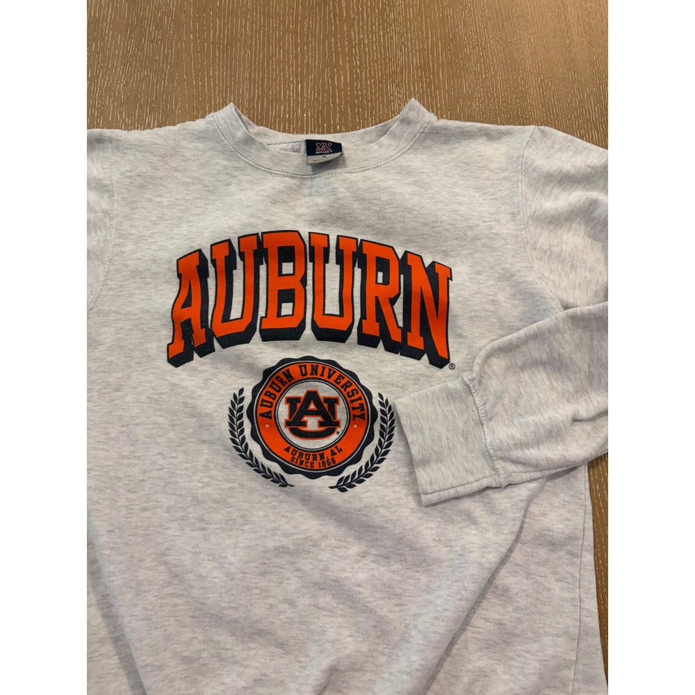 Auburn‎ Tigers Crewneck Sweatshirt Gray Orange Logo MV Sport Men's Size M